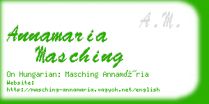 annamaria masching business card